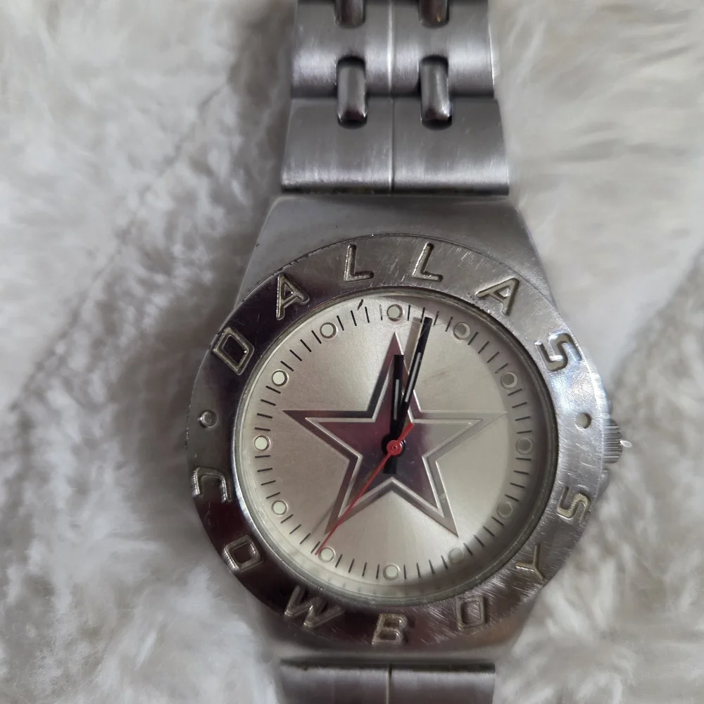 Dallas Cowboys Watch Gametime Silver Stainless‎ Steel NFL Quartz Watch Japan